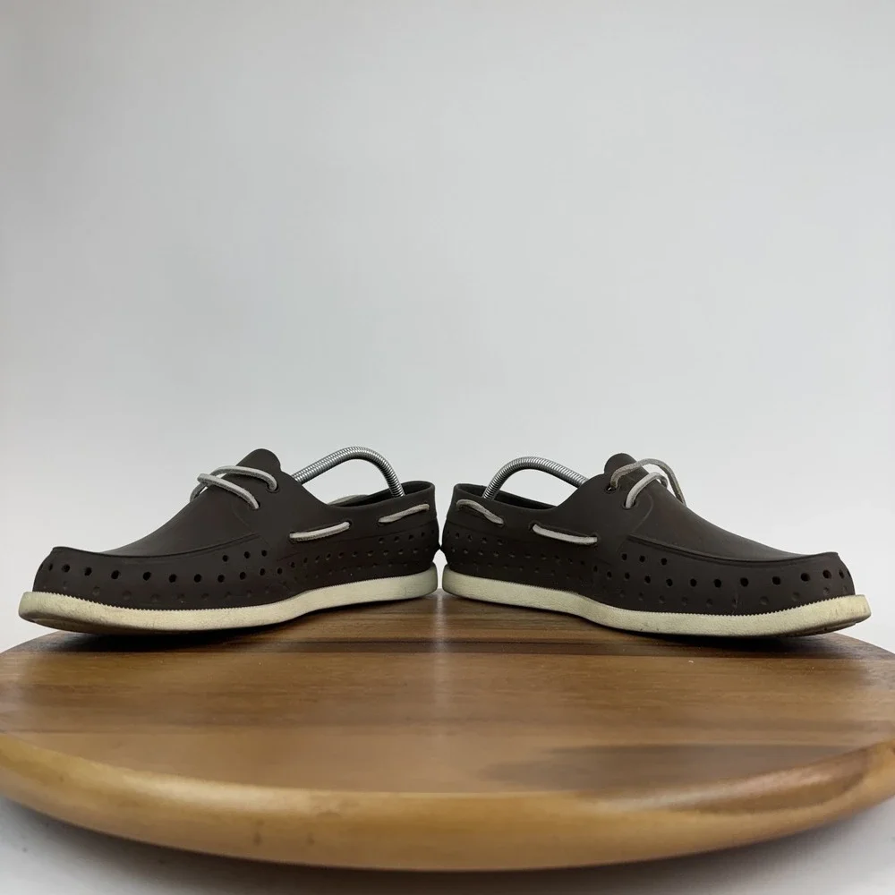 Mens Native Howard Breathable Rubber Slip On Boat Shoes Loafers Brown Size 12‎ M
